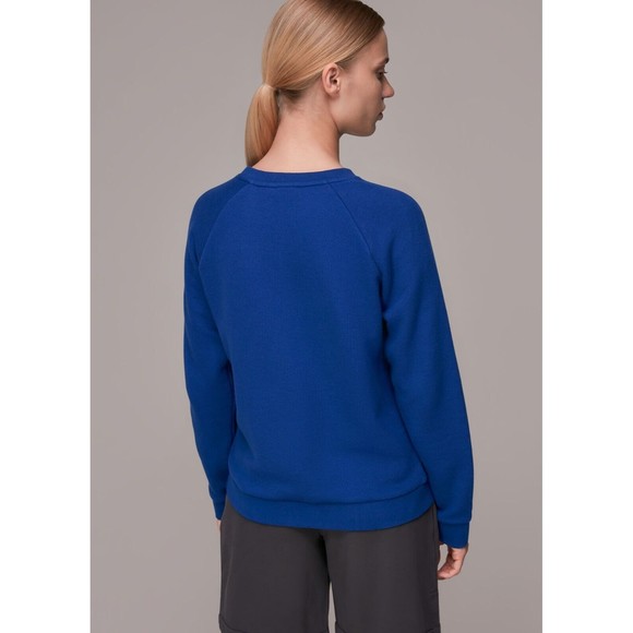 Whistles Ete Summer Crew Neck Pullover Sweatshirt Womens Size XS Blue Cotton - Picture 3 of 14